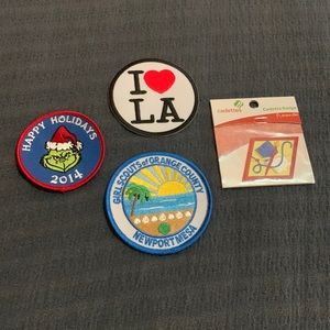 Set of 4 Assorted Girl Scout Patches